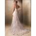 Кружевное свадебное платье силуэта русалка с открытыми плечами и роскошной вышивкой